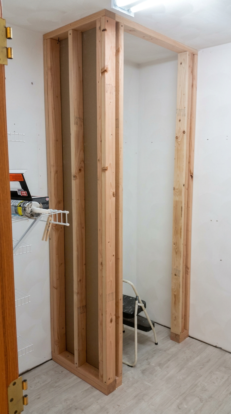 Newly framed interior opening ready for drywall installation